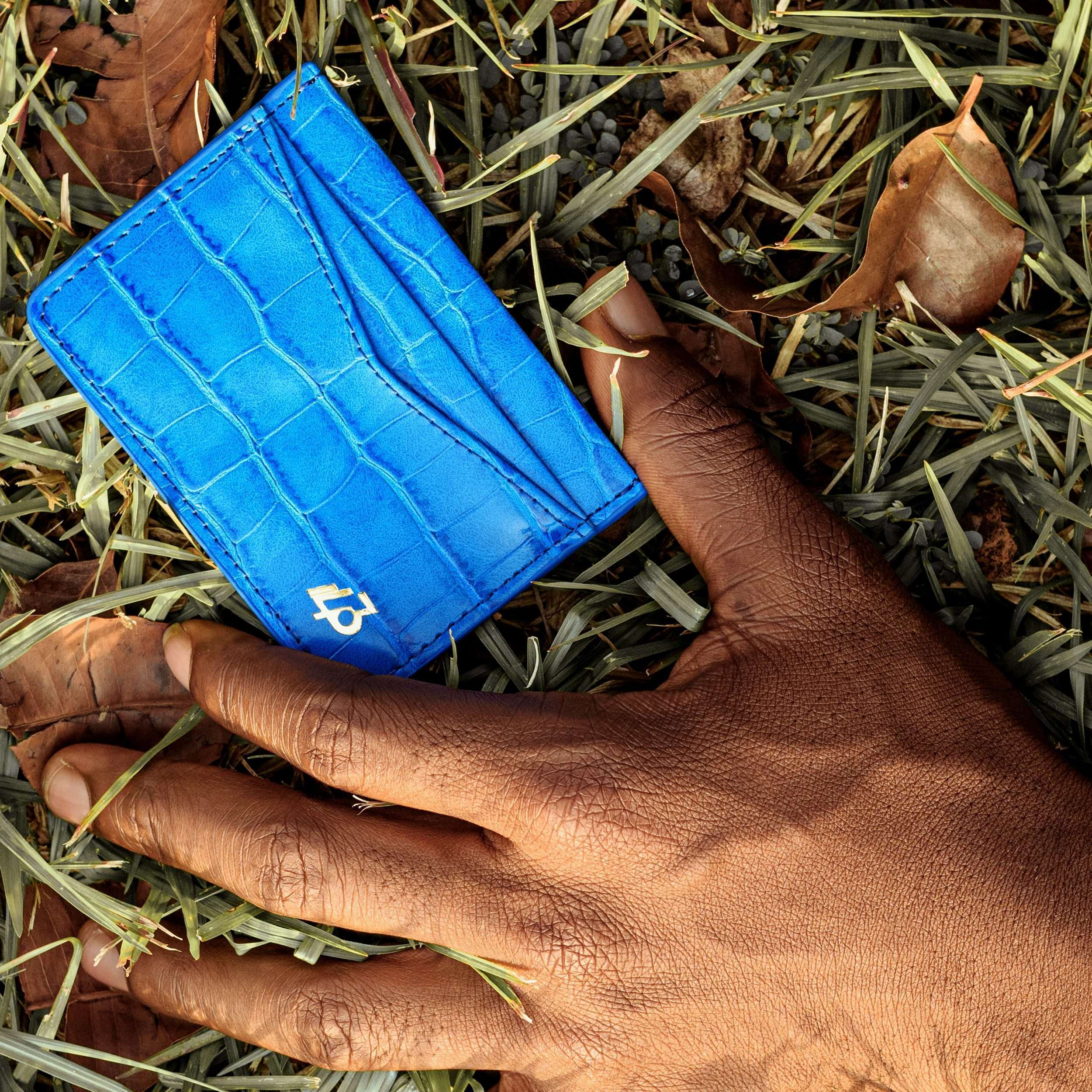 1403 Blue Card Holder