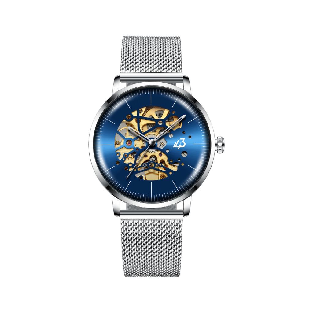 Trojan Automatic Watch Silver and Blue