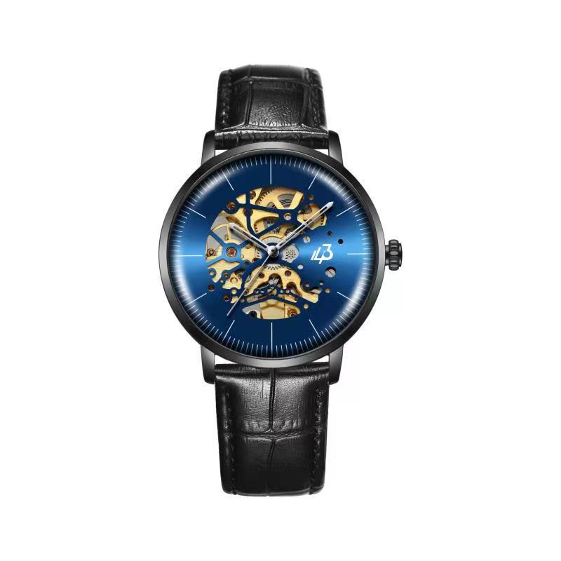 Trojan Automatic Watch Black leather